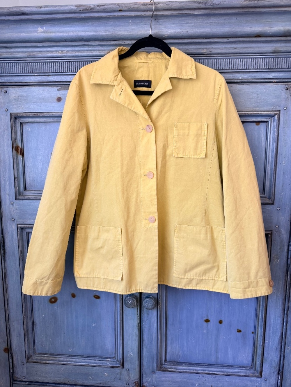 Jil Sander Cotton Jacket Size 38 in Pale Yellow - Picture 2 of 7